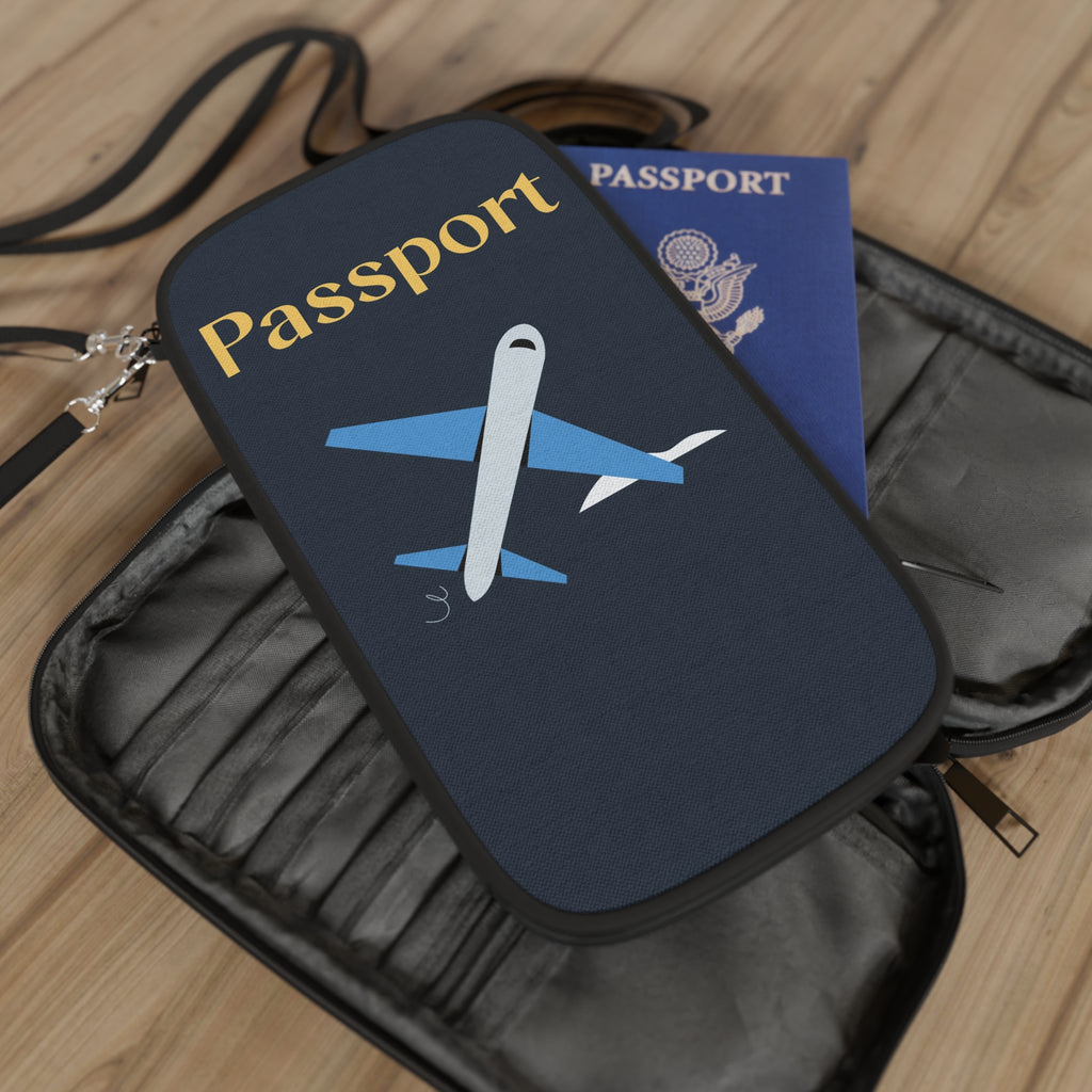 Navy Passport Travel RFID Wallet