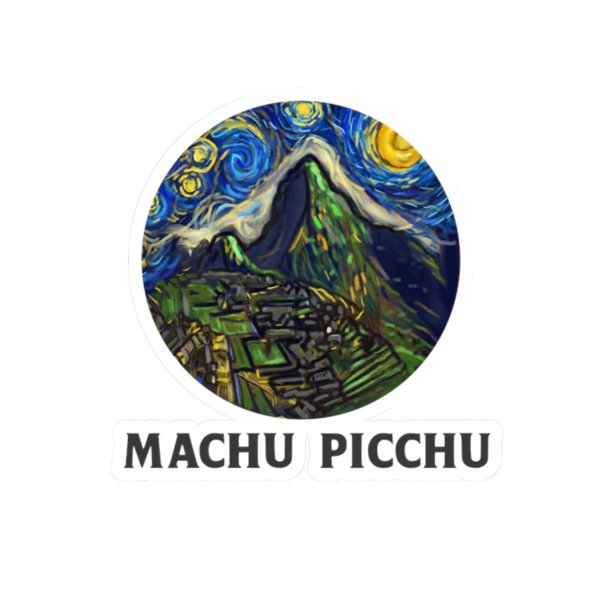 Starry Machu Picchu - Stickers