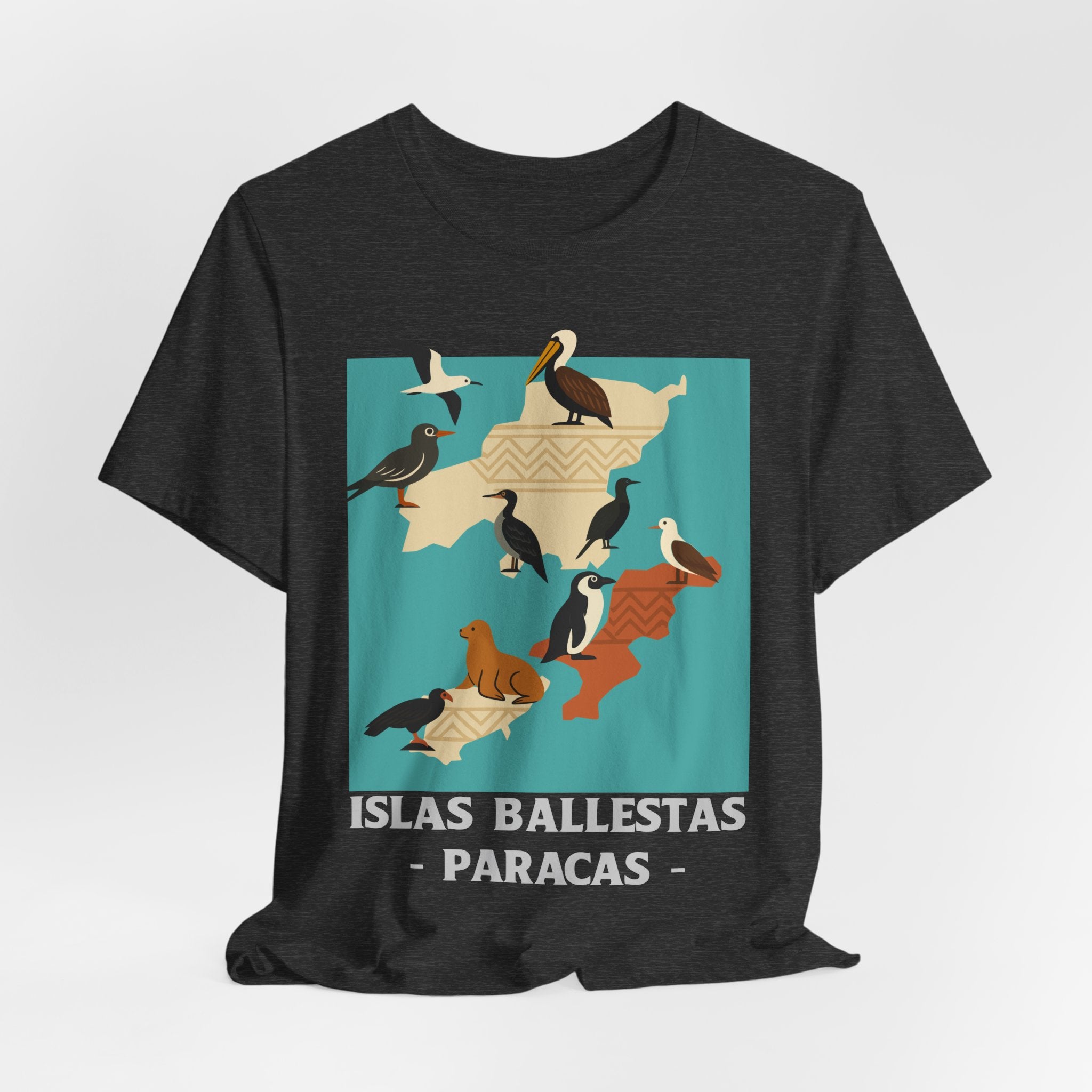 Dark Grey Heather - Islas Ballestas T-Shirt Front