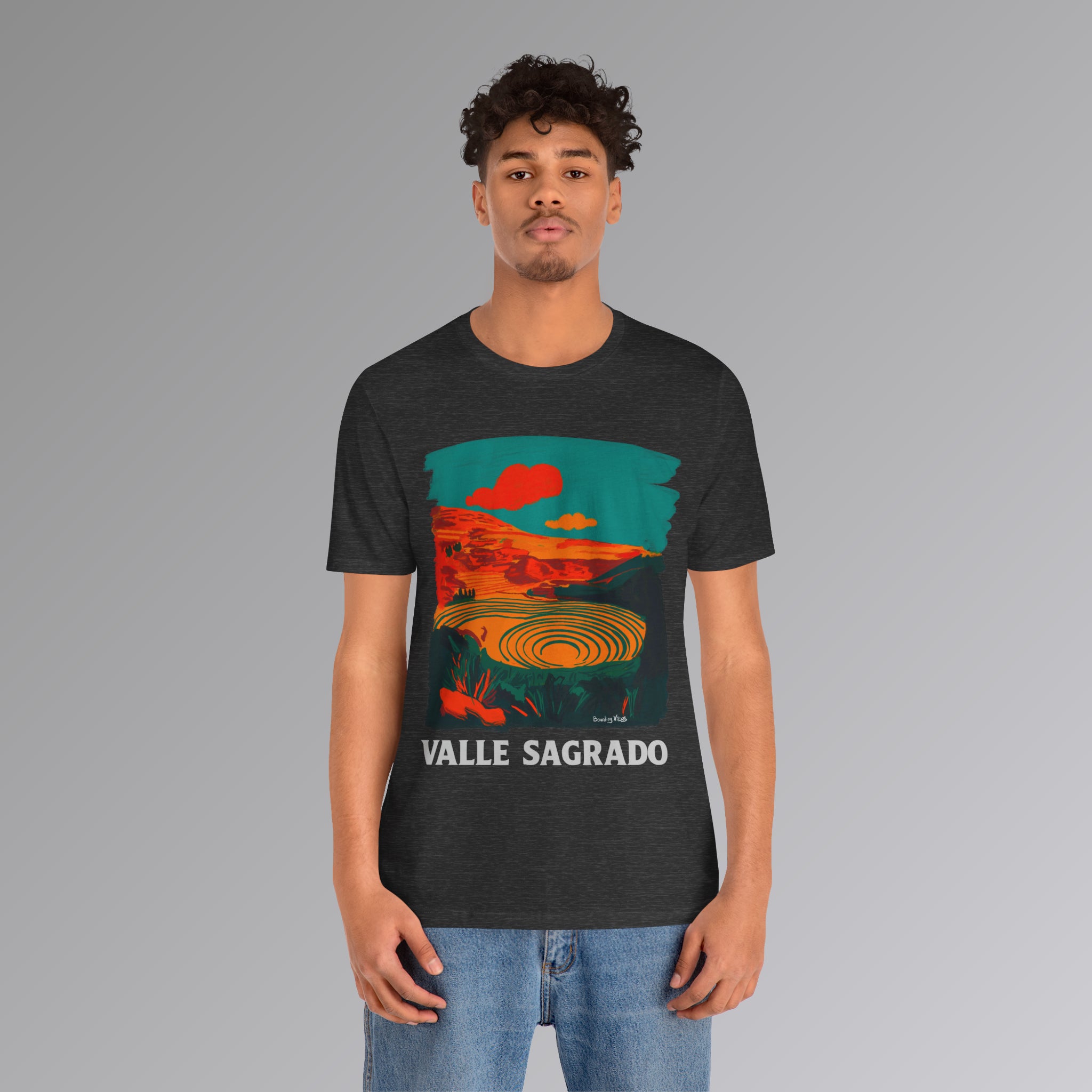 Dark Grey Heather Valle Sagrado Peru Tee
