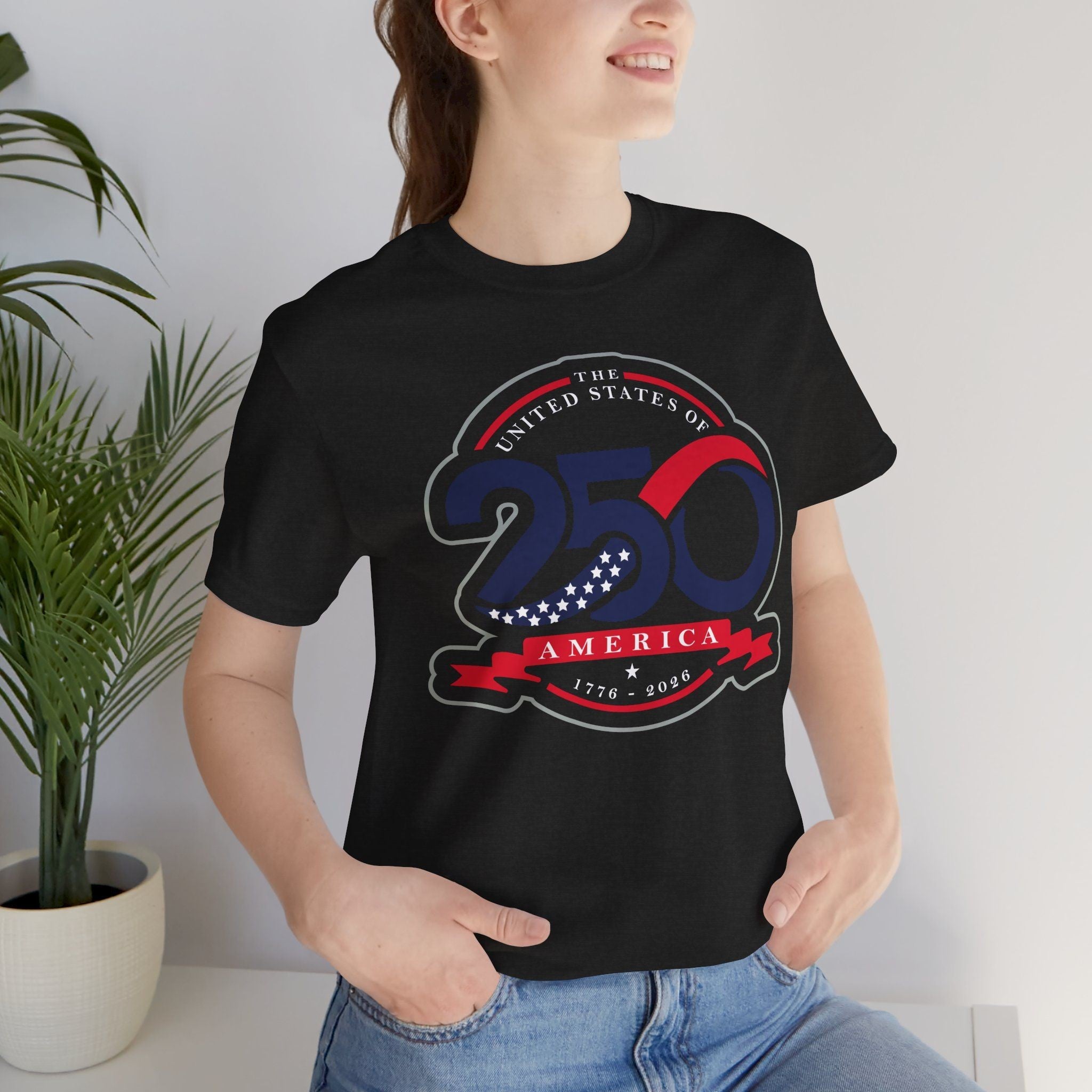 Black Heather, USA 250th Independence T-Shirt, Lifestyle