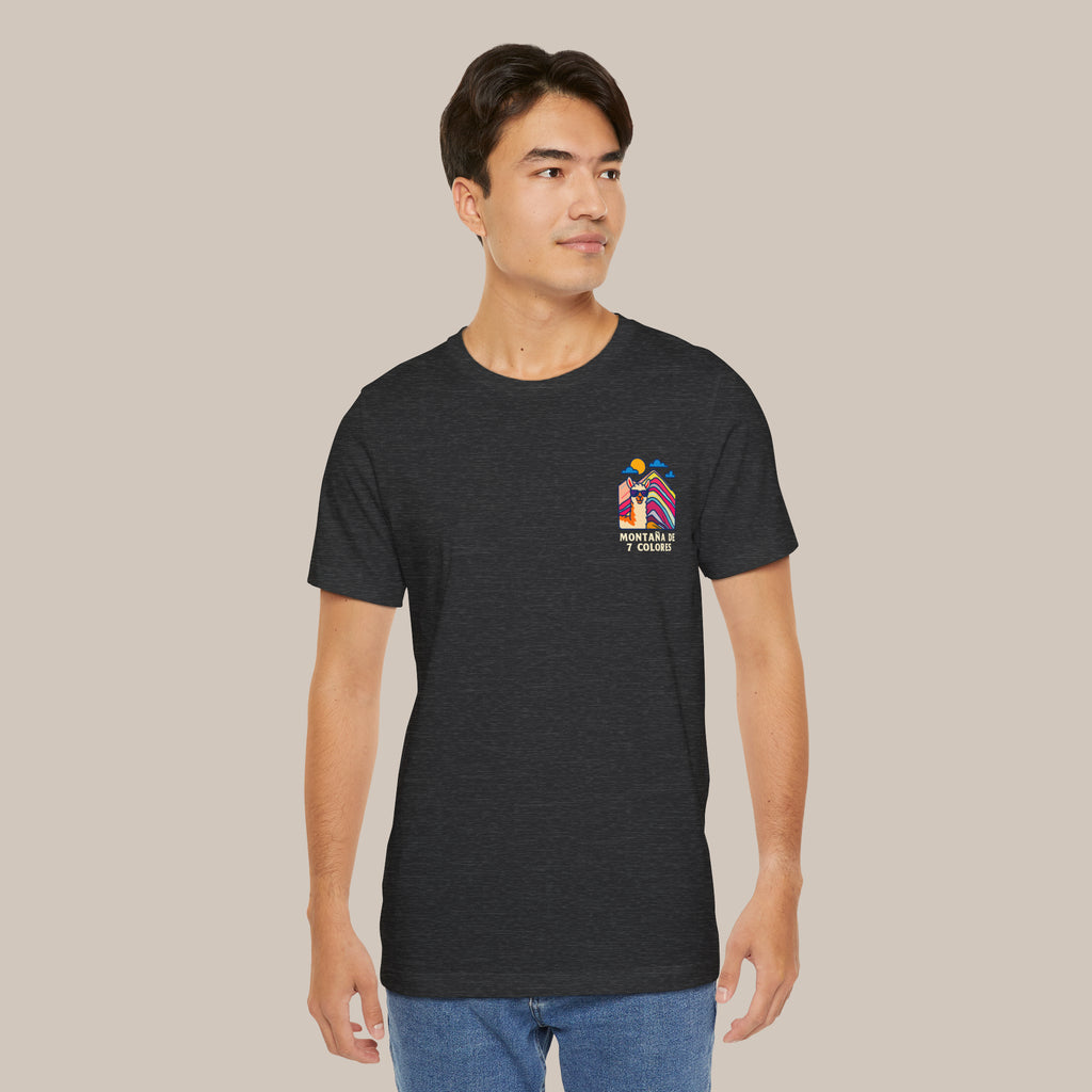 Dark Grey Heather 7 Color Mountain Person 8 Front