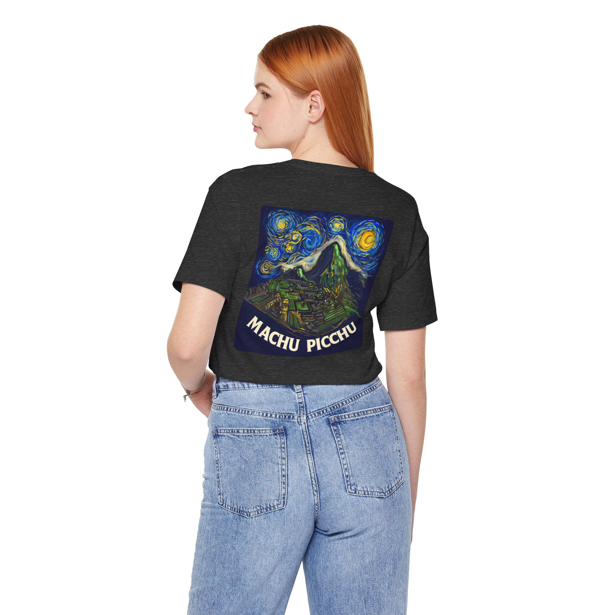 Dark Grey Heather Machu Picchu Person 7