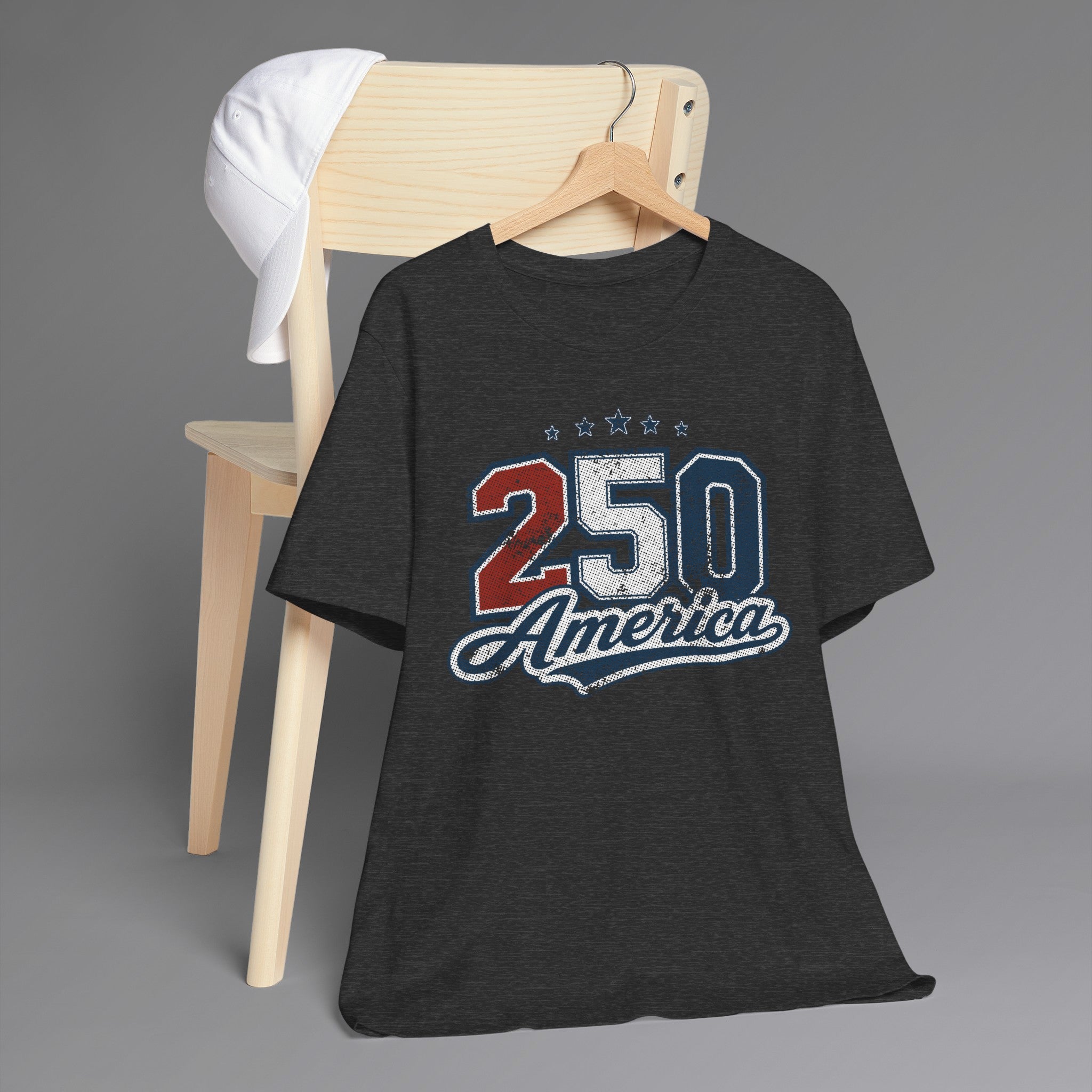Dark Grey Heather, USA 250 Years, Hanging 3