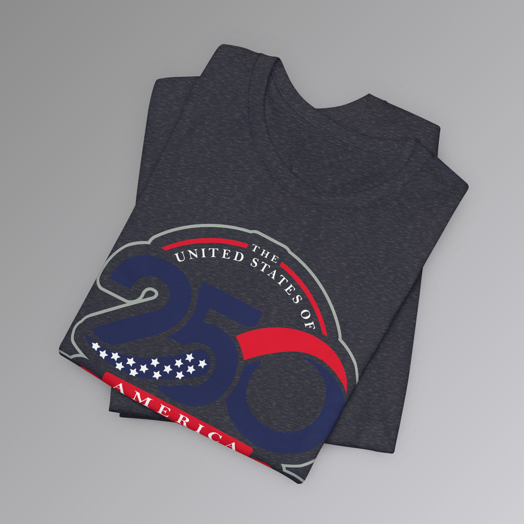 Heather Navy, USA 250th Independence T-Shirt, Folded