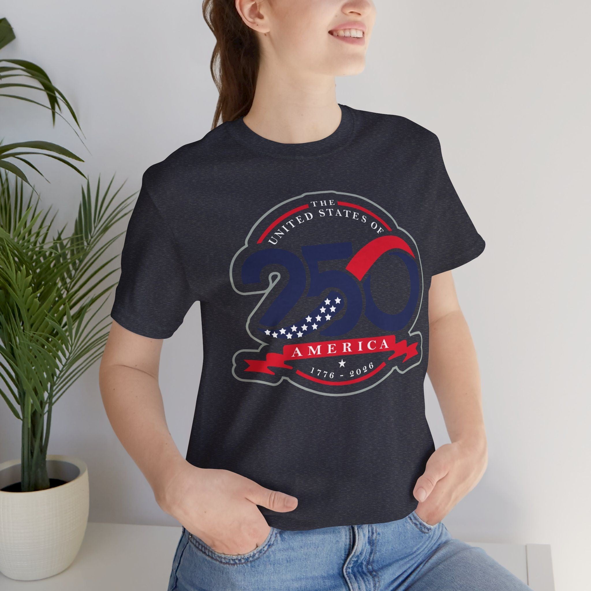Heather Navy, USA 250th Independence T-Shirt, Lifestyle