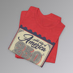 Heather Red USA Stamp Folded