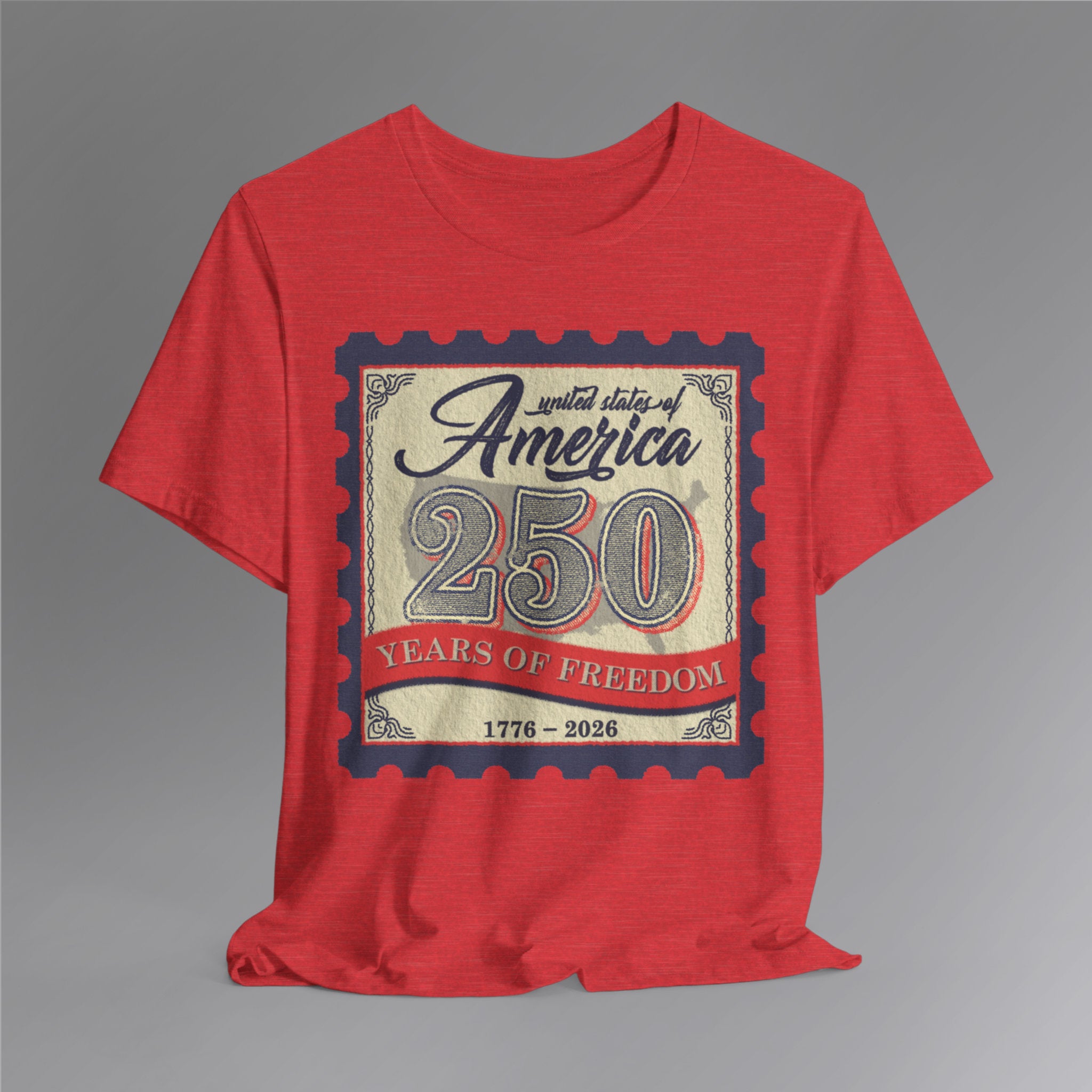 Heather Red USA Stamp Hanging 1