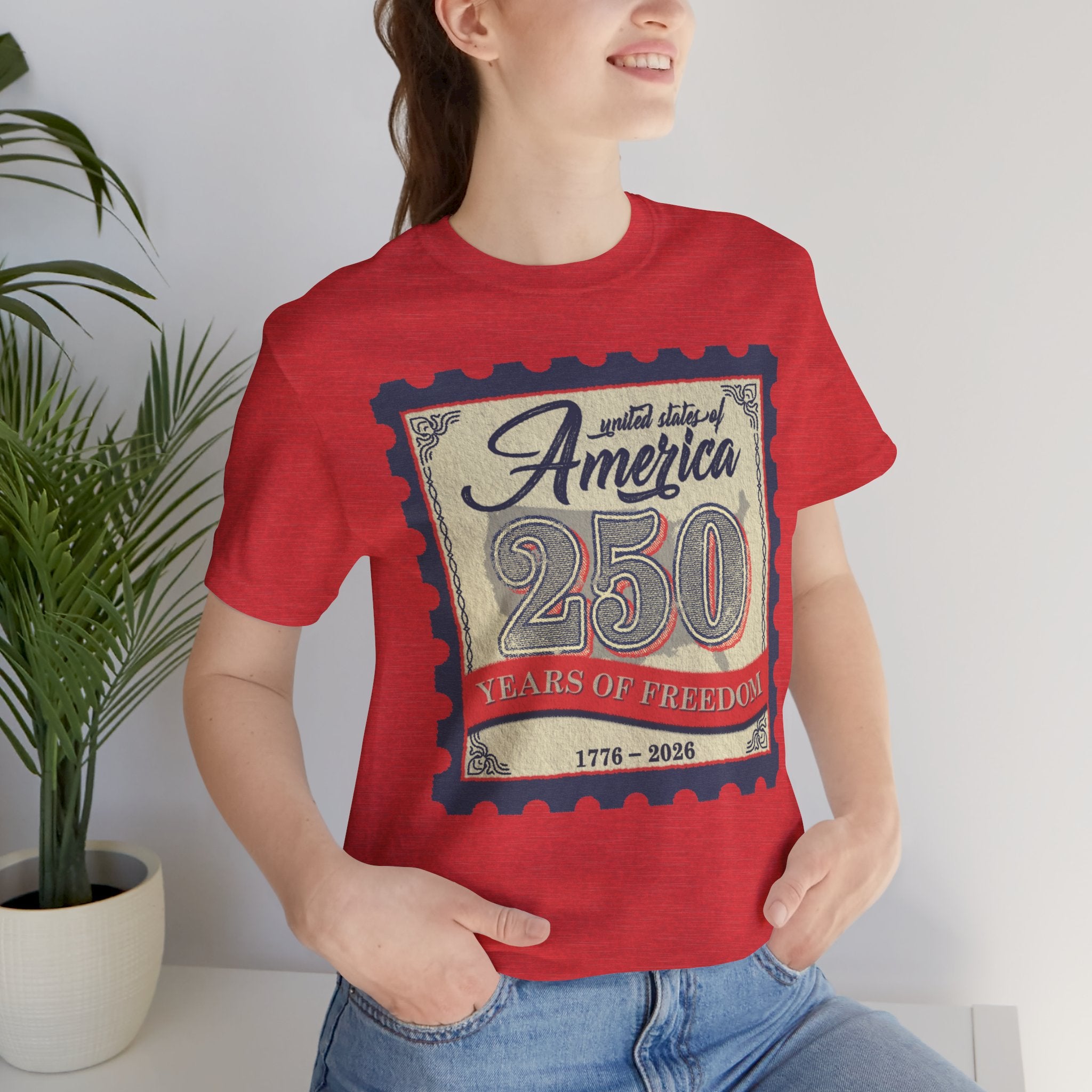 Heather Red USA Stamp Lifestyle