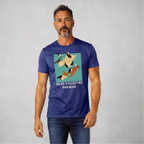 Heather True Royal - Men With Islas Ballestas T-Shirt Front View