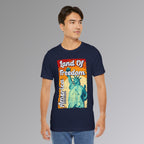 Navy, Land of Freedom Patriotic T-Shirt, Person 8 Front