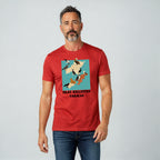 Red - Men With Islas Ballestas T-Shirt Front View